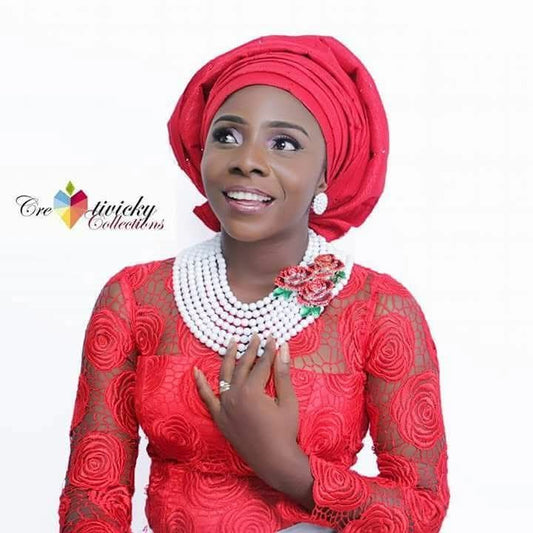 White Angel Skin Beads Necklace